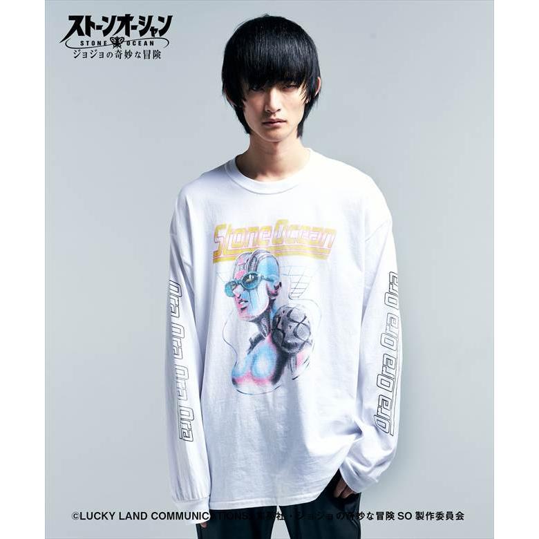 glambジョジョコラボ　 徐倫スタンド　ストーン・フリー　ロンT Jolyne's Stand T / 徐倫スタンドTシャツ【ジョジョの奇妙な冒険