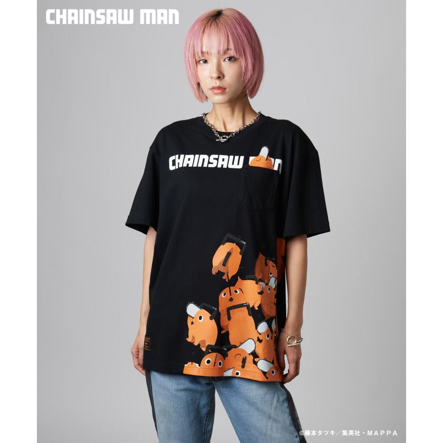 チェンソーマン Tシャツ 黒 ポチタ アニメTシャツ 美品】日本未発売 チェンソーマン アニメT 海外公式 ポチタ 黒 M