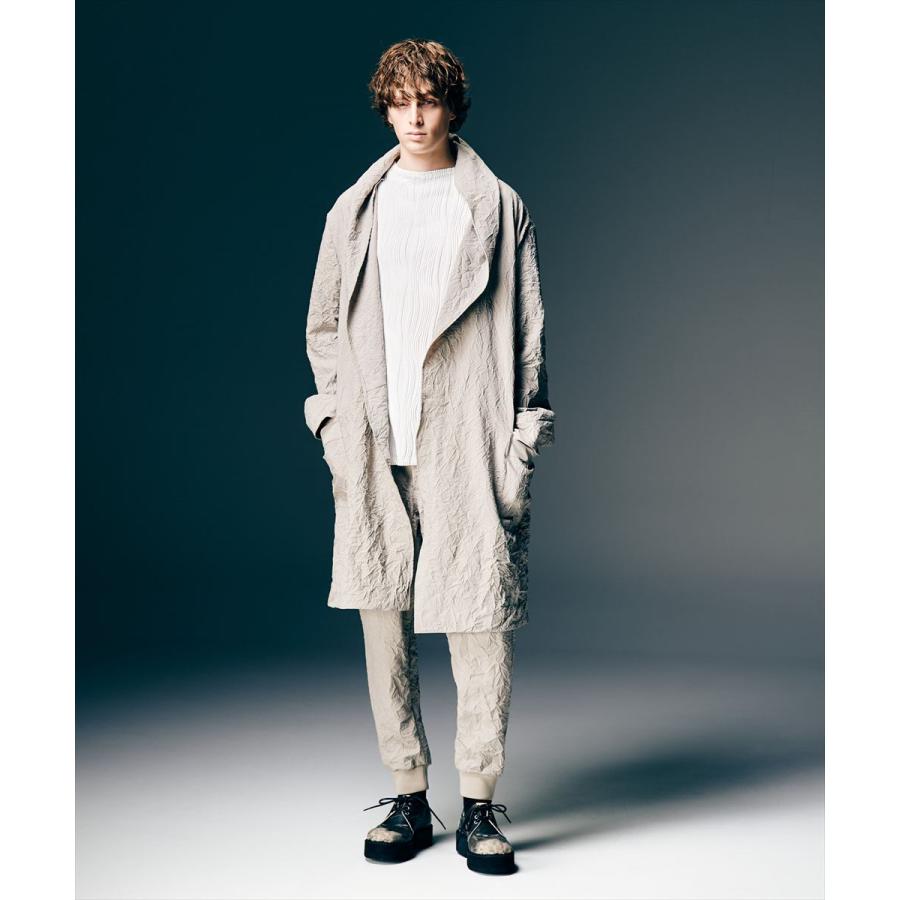 Crinkle Shawl Collar Coat / クリンクルショールカラーコート　glamb グラムの画像