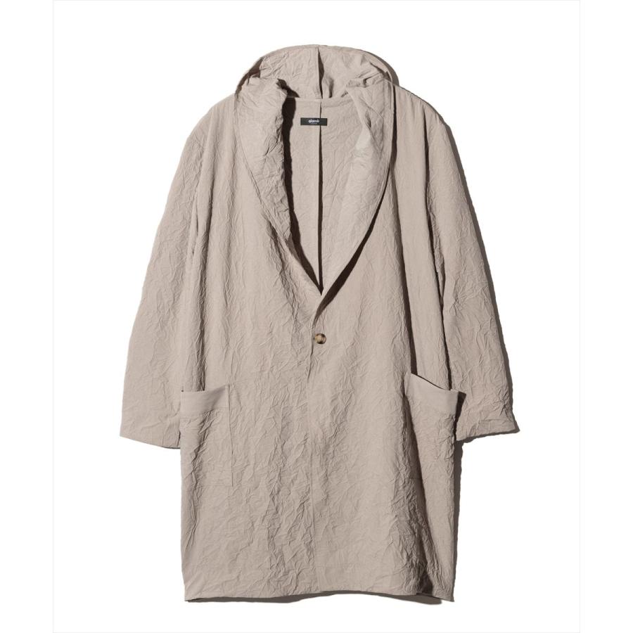 Crinkle Shawl Collar Coat / クリンクルショールカラーコート　glamb グラムの画像