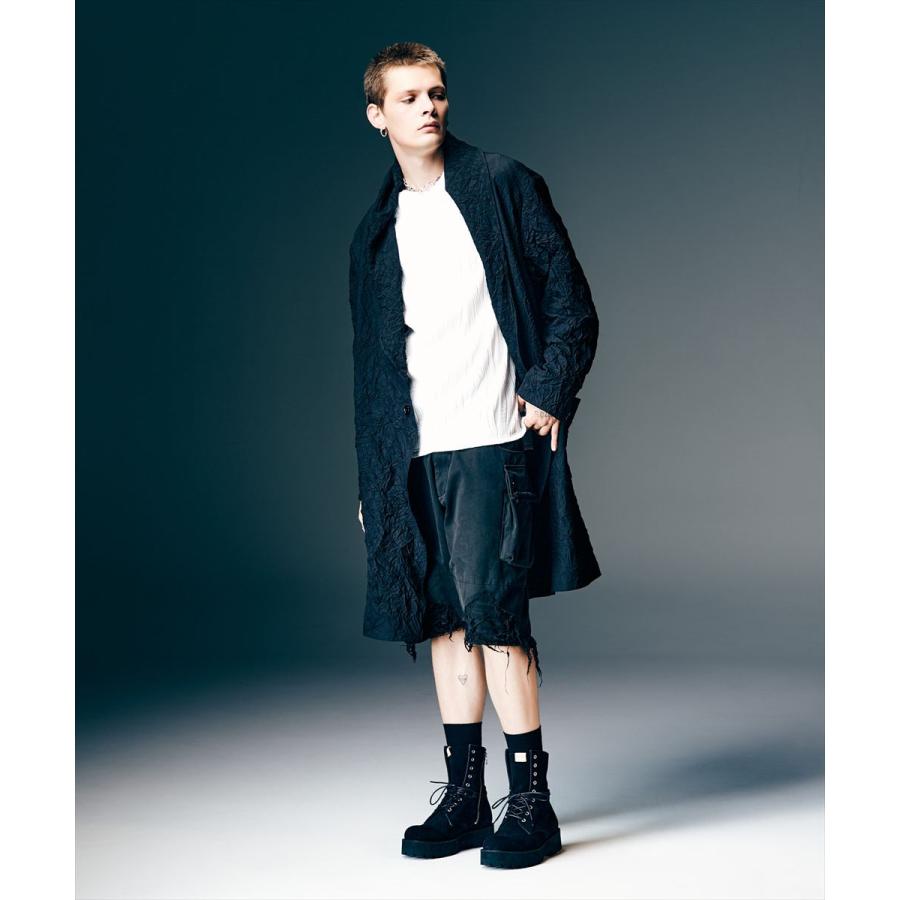 Crinkle Shawl Collar Coat / クリンクルショールカラーコート　glamb グラムの画像