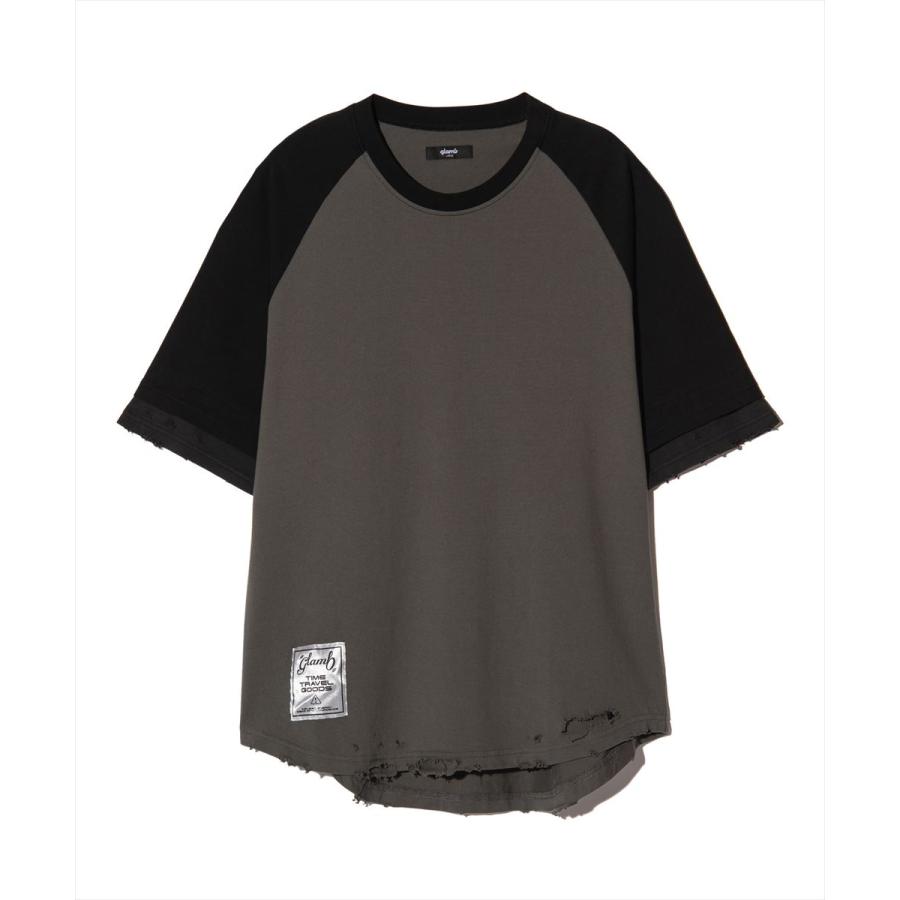glamb グラム Damaged Raglan T-Shirt / ダメージラグランT