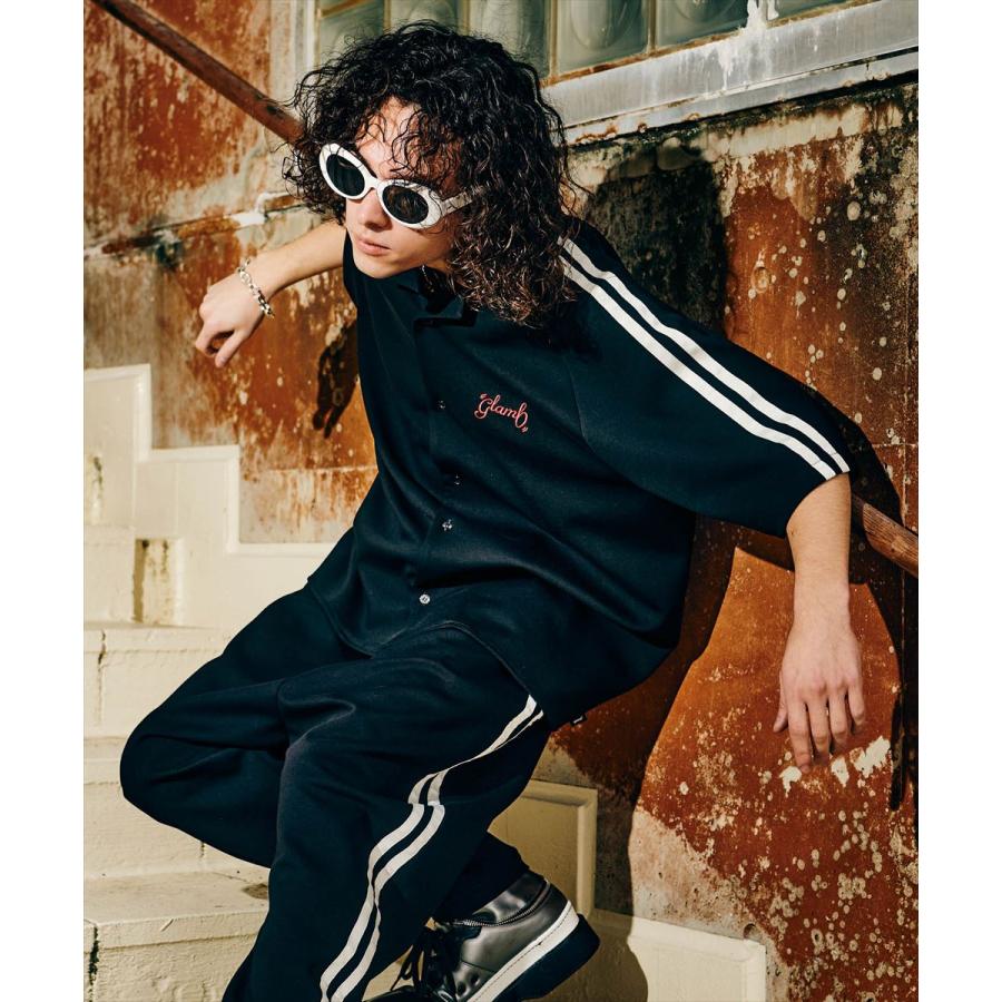 glamb グラム Line Tape Track Shirt / ラインテープトラック