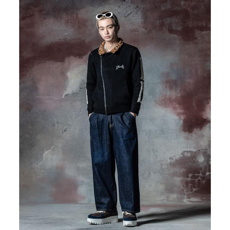 glamb（グラム） Knit Riders Jacket ニットライダースジャケット 