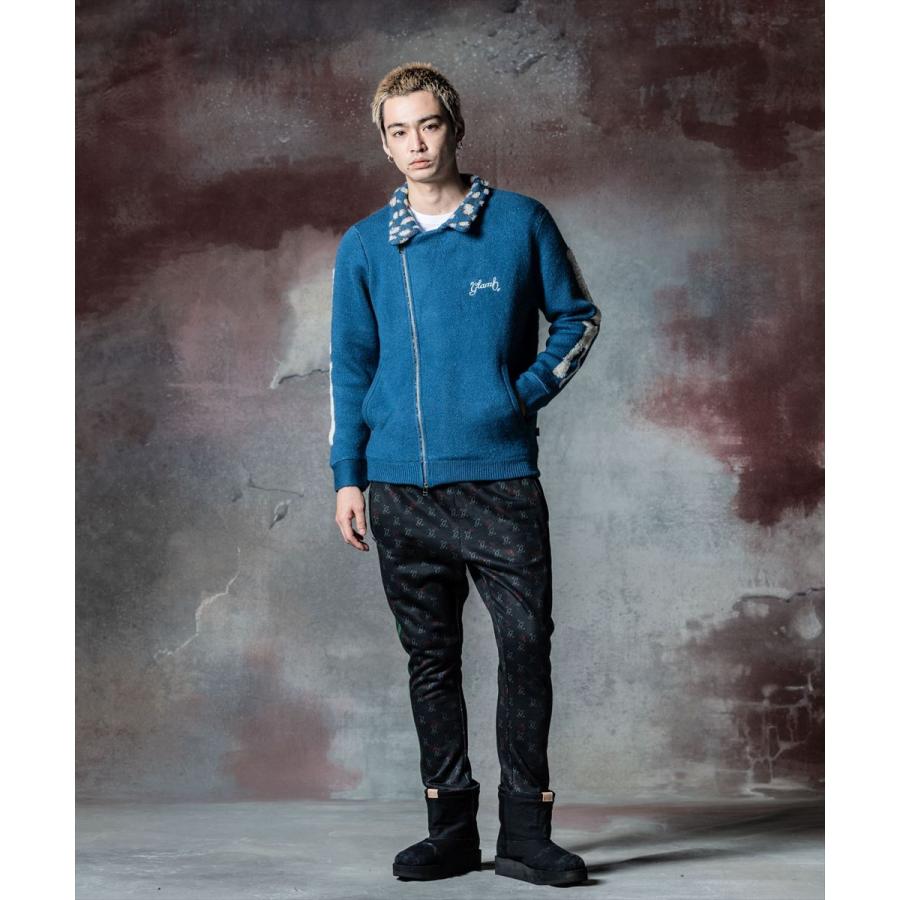 glamb（グラム） Knit Riders Jacket ニットライダースジャケット 
