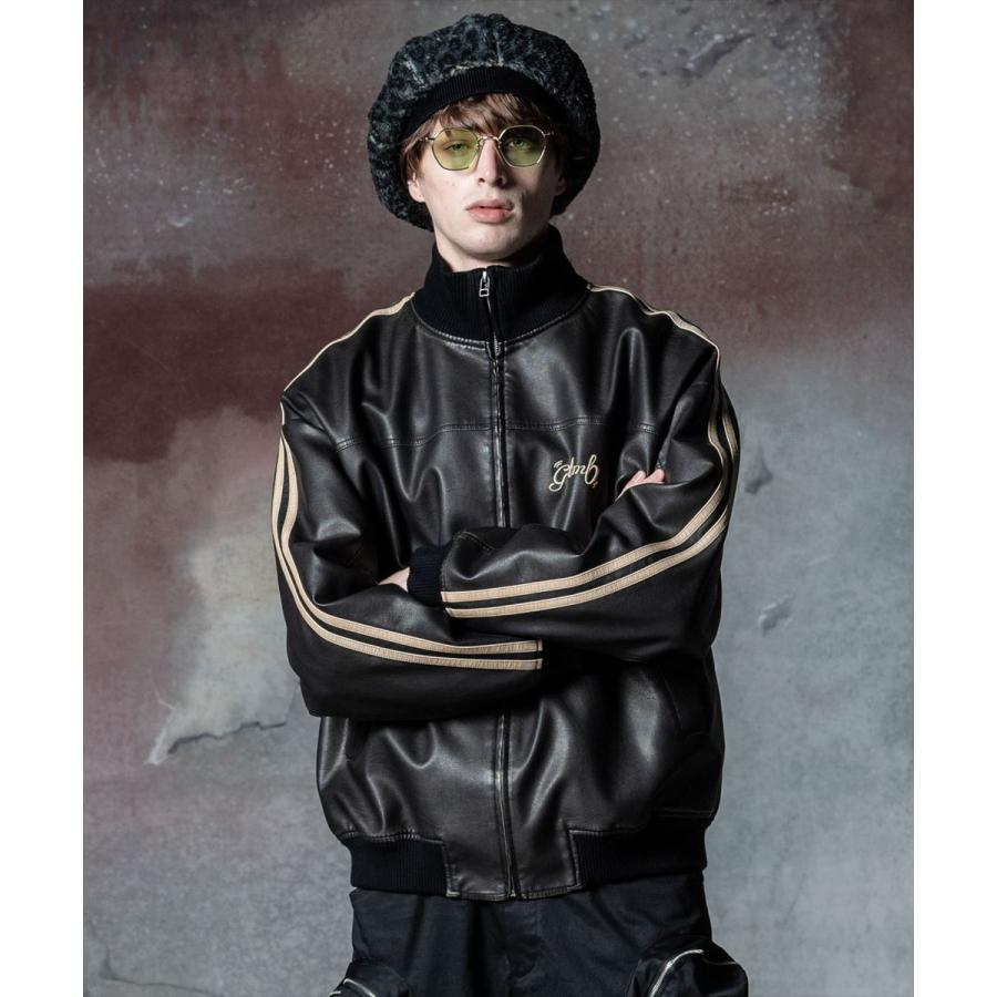 glamb グラム Synth Leather Track Jacket シンセレザートラック glamb グラム Synth Leather Track Jacket シンセレザートラック