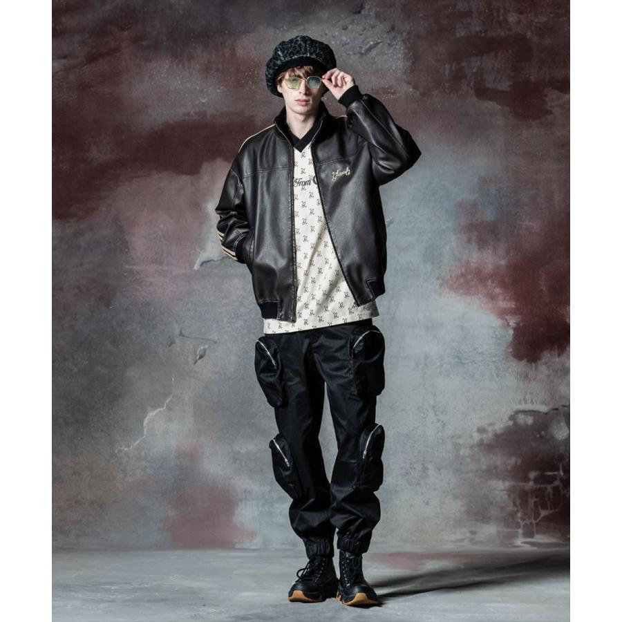 glamb グラム Synth Leather Track Jacket シンセレザートラック glamb グラム Synth Leather Track Jacket シンセレザートラック