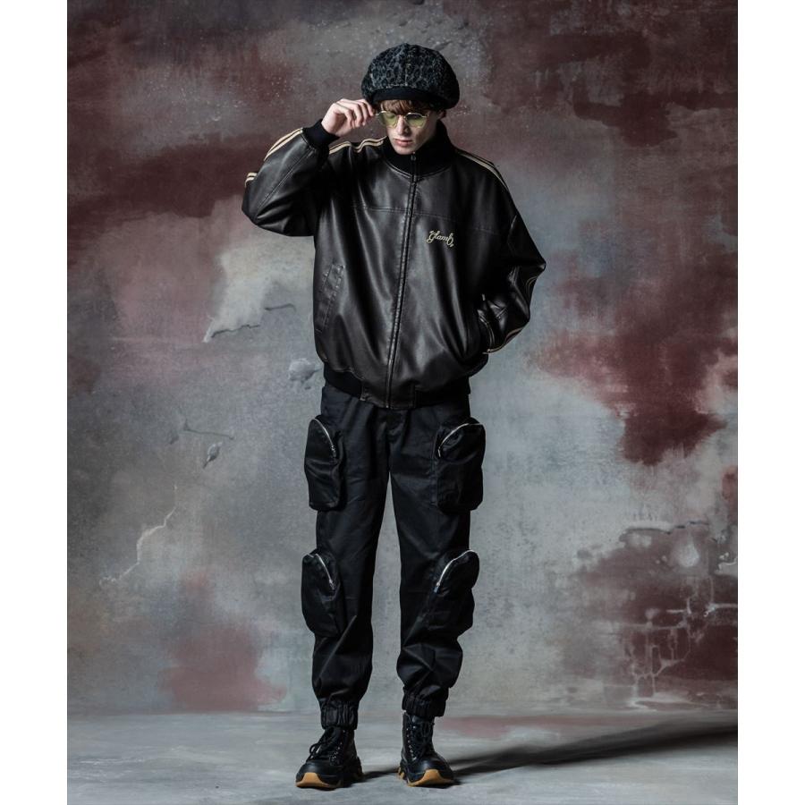 glamb グラム Synth Leather Track Jacket シンセレザートラック glamb グラム Synth Leather Track Jacket シンセレザートラック