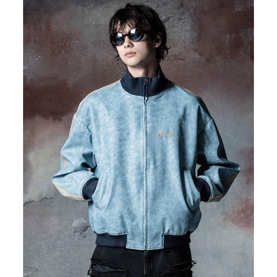 glamb グラム Synth Leather Track Jacket シンセレザートラック glamb グラム Synth Leather Track Jacket シンセレザートラック
