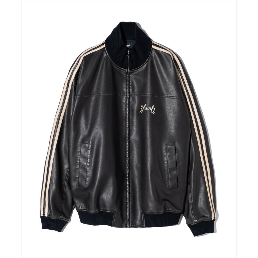 glamb グラム Synth Leather Track Jacket シンセレザートラック glamb グラム Synth Leather Track Jacket シンセレザートラック