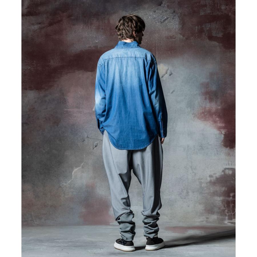 glamb（グラム） High Neck Denim Shirt ハイネックデニムシャツ