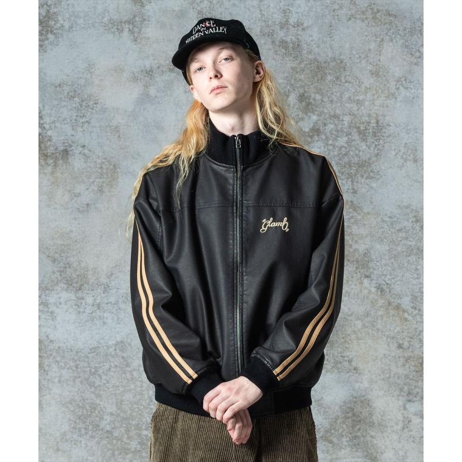 グラム Synth Leather Track Jacket / シンセレザートラックジャケット