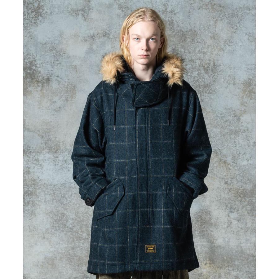 グラム High Neck Mods Coat / ハイネックモッズコート glamb