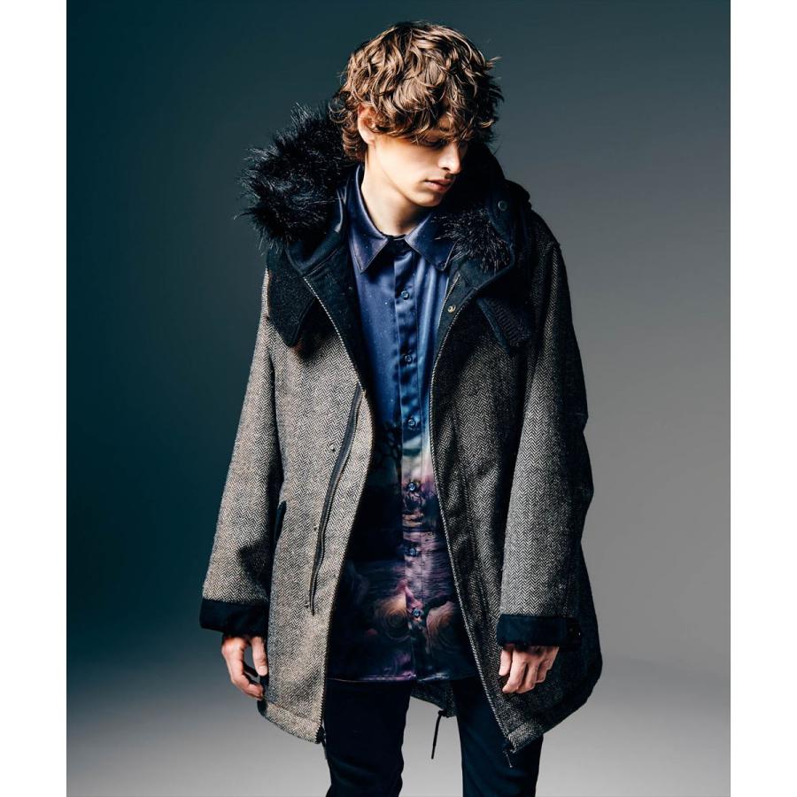 グラム High Neck Mods Coat / ハイネックモッズコート glamb