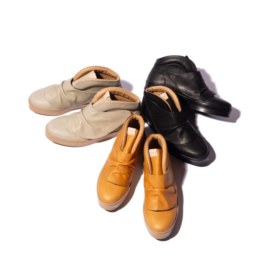 Leather Drape Sneakers / レザードレープスニーカー　glamb グラム