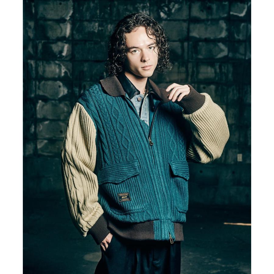 Knit A-2 Jacket / ニットA-2ジャケット　glamb グラムの画像