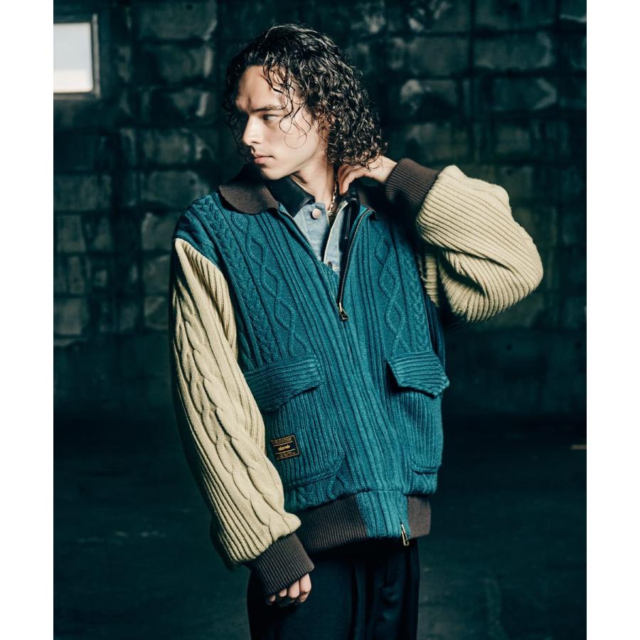 Knit A-2 Jacket / ニットA-2ジャケット　glamb グラムの画像