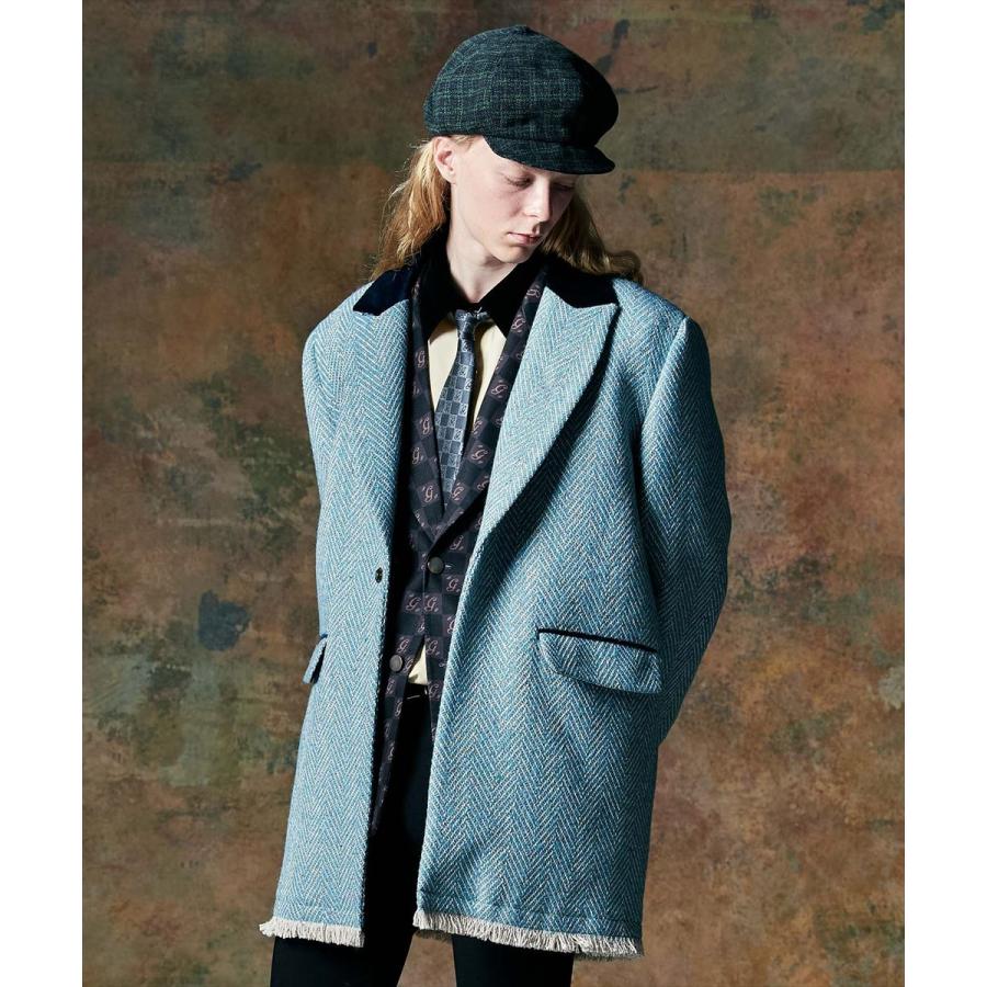 glamb フリンジ付き カットオフチェスターコート M glamb グラム Cut Off Chester Coat / カットオフチェスター