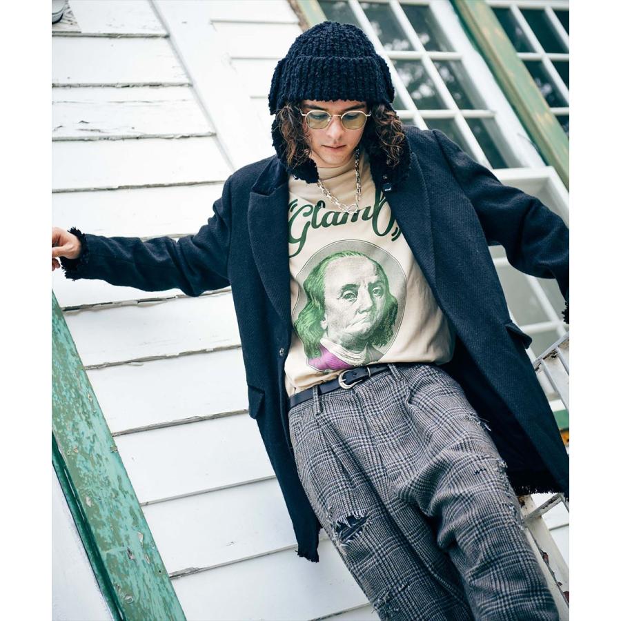 glamb フリンジ付き カットオフチェスターコート M Cut Off