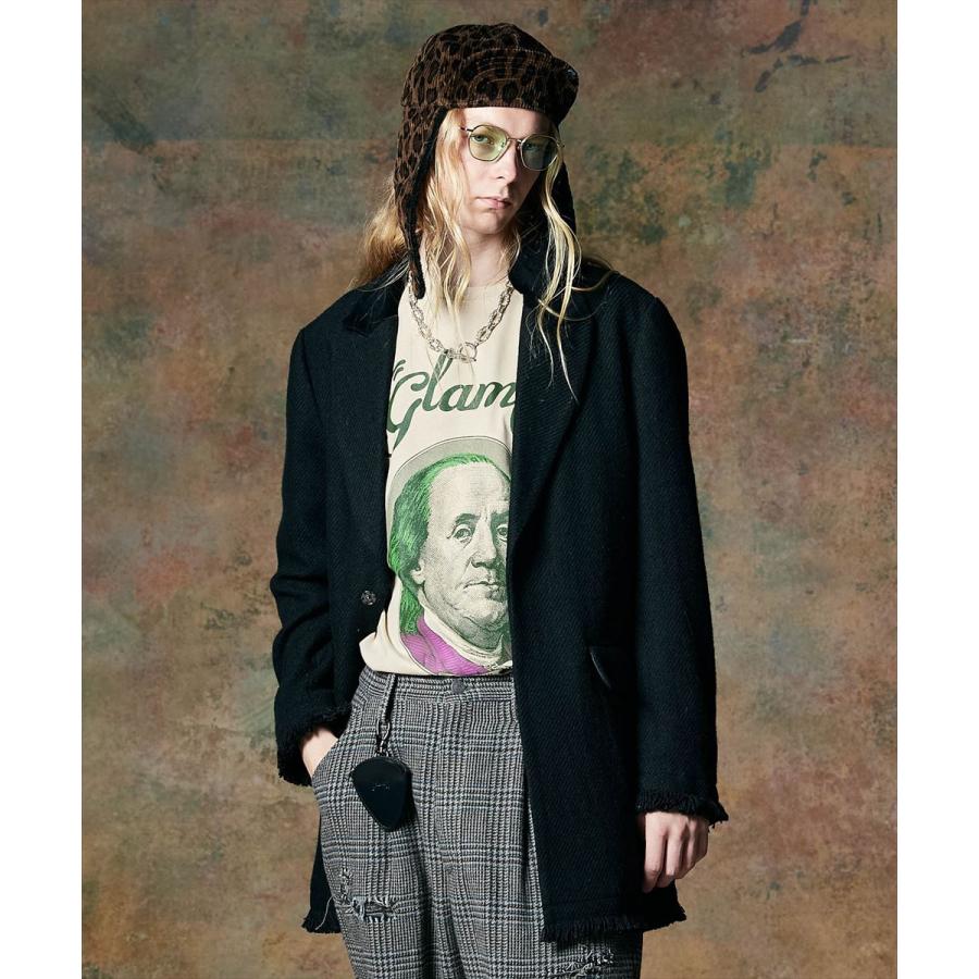 glamb フリンジ付き カットオフチェスターコート M glamb グラム Cut Off Chester Coat / カットオフチェスター