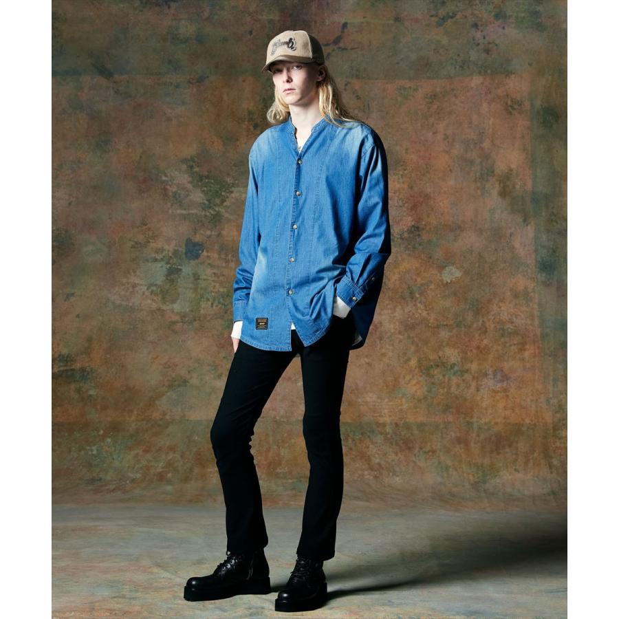 glamb（グラム） Band Collar Denim Shirt / バンドカラーデニムシャツ