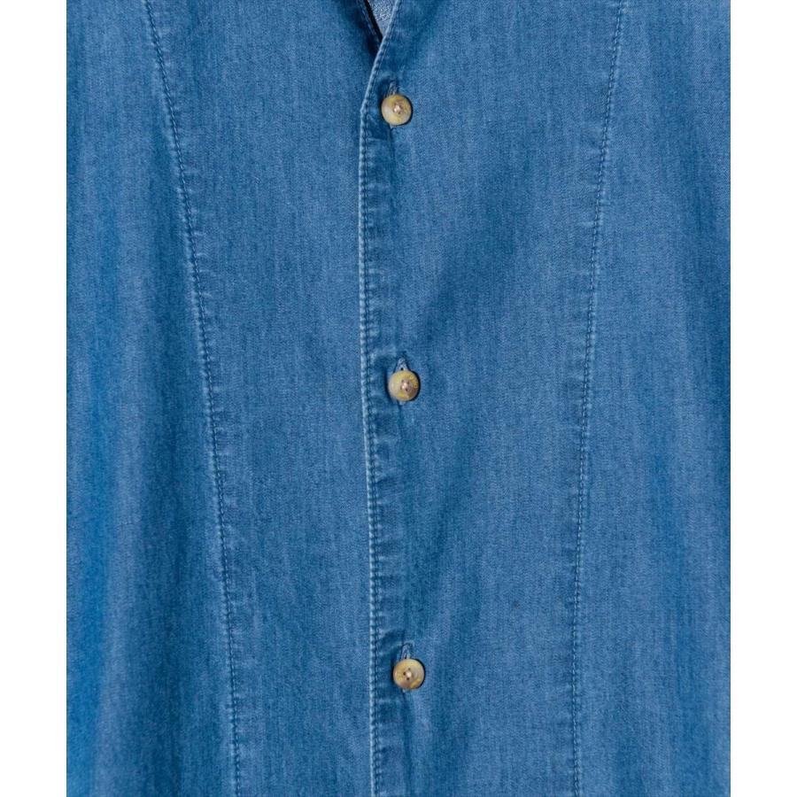 glamb（グラム） Band Collar Denim Shirt / バンドカラーデニムシャツ