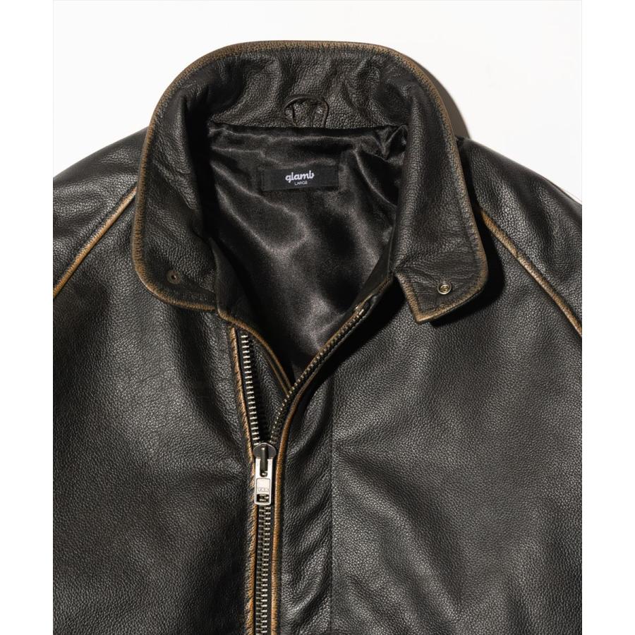 glamb（グラム） Leather Bomber Jacket / レザーボマージャケット