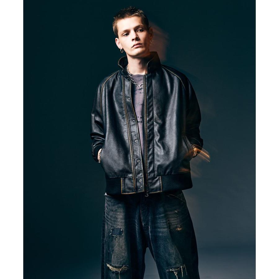 glamb（グラム） Leather Bomber Jacket / レザーボマージャケット