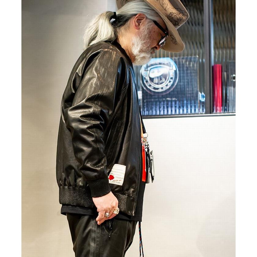 SEVESKIG セヴシグ UN D M C TRACK JKT レザートラックジャケット :lt