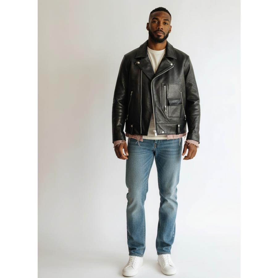 SEVESKIG（セヴシグ） Cow Leather D-Pocket Riders カウレザー D