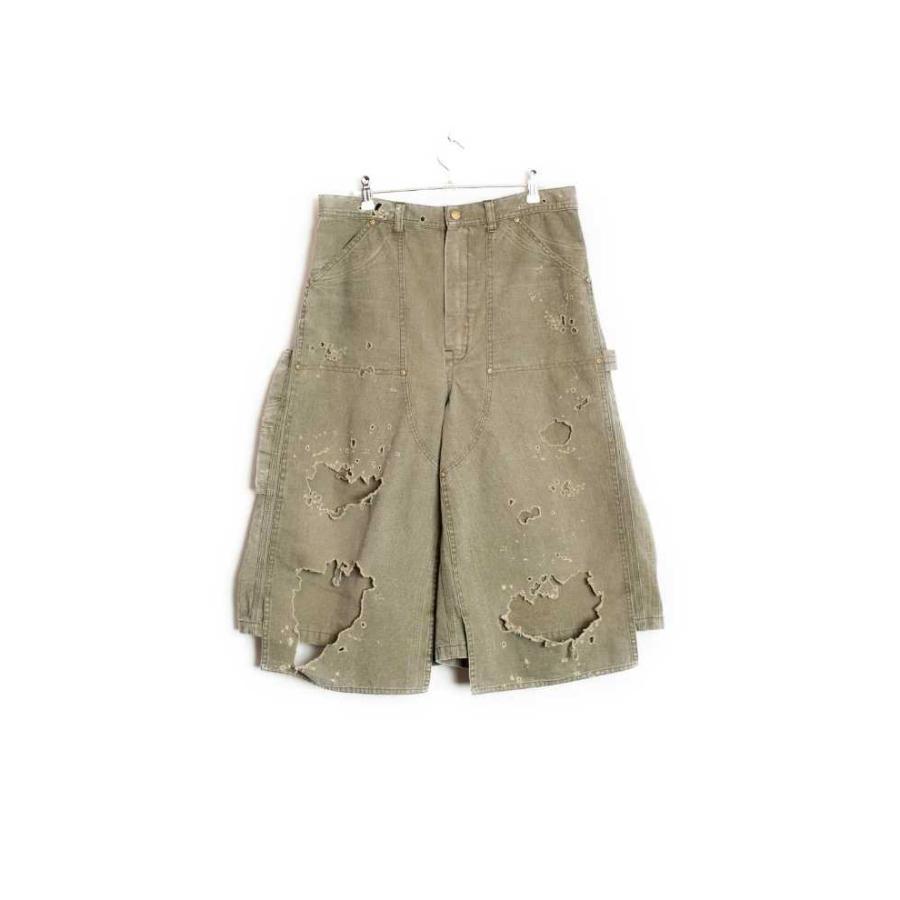 SEVESKIG（セヴシグ） SEVESKIG Damaged Double Knee Wide Bermuda