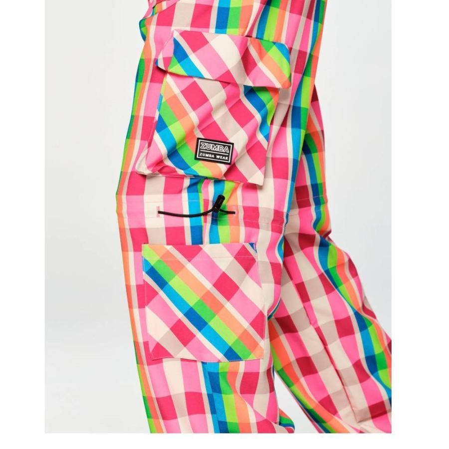 ZUMBA S チェック柄 カーゴパンツ ズンバ 【並行輸入】ズンバ ZUMBA ロゴ チェック カーゴパンツ