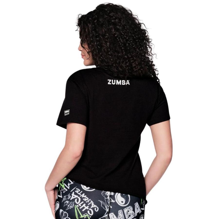 ズンバ ZUMBA ロゴ アシンメトリー Tシャツ ブラック レディース 取り寄せ｜fusionusa｜02