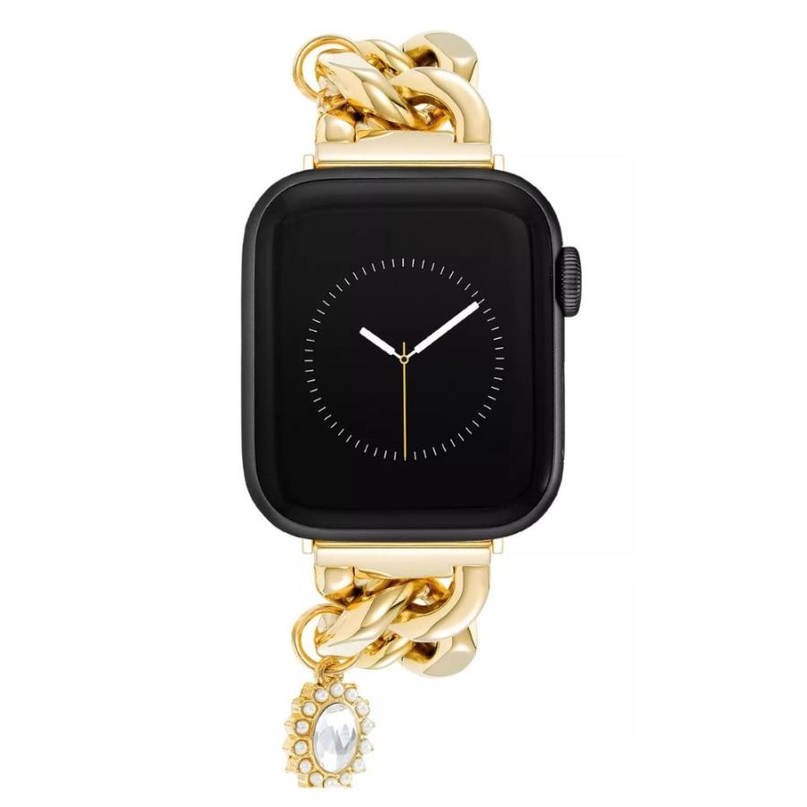 アンクライン Anne Klein アップルウォッチ バンド ベルト ストラップ メタル チャーム付き ゴールド42mm (Series 10) & 38/40/41mm レディース 取り寄せ_1