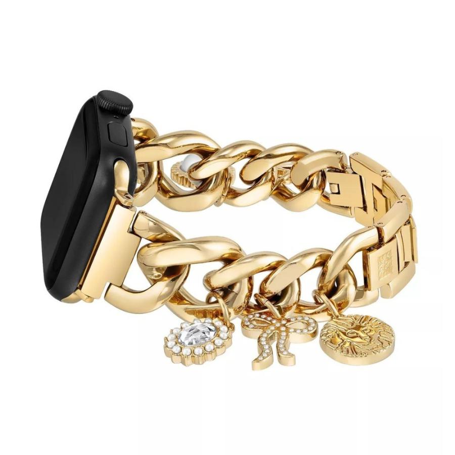 アンクライン Anne Klein アップルウォッチ バンド ベルト ストラップ メタル チャーム付き ゴールド42mm (Series 10) & 38/40/41mm レディース 取り寄せ_3