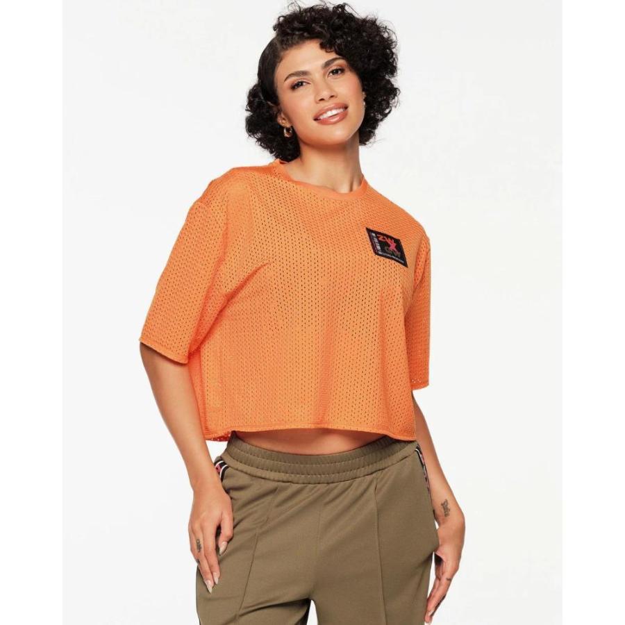 ズンバ ZUMBA X GW Tシャツ クロップ丈 メッシュ レディース