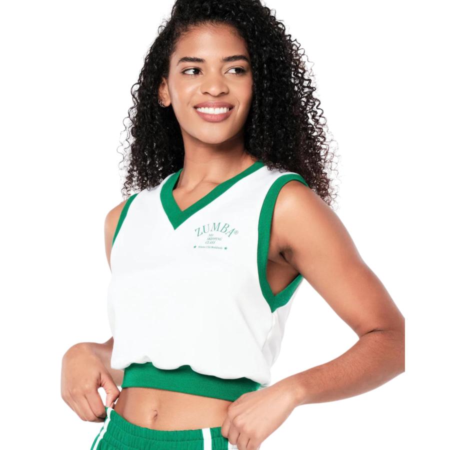 ズンバ ZUMBA Prep クロップ丈 スウェット ベスト レディース