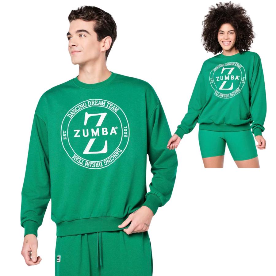 ズンバ ZUMBA Prep スウェット トレーナー グリーン ユニ
