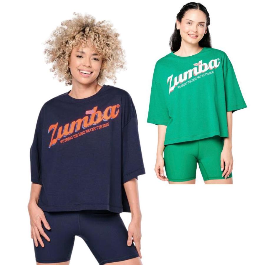 ZUMBA ズンバ　オーバーサイズ　Tシャツ 正規品 ズンバ ZUMBA Prep Tシャツ ロゴ オーバーサイズ ネイビー