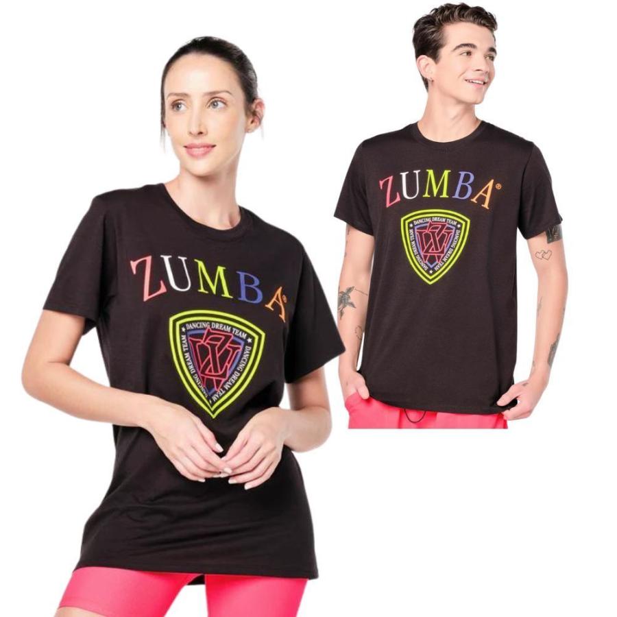 ズンバ ZUMBA Prep ロゴ クルーネック Tシャツ ブラック ユニ