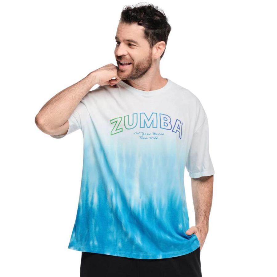 Zumba ズンバ Funscape クルーネック Tシャツ ブラック ホワイト ズンバ ZUMBA Funscape ロゴ クルーネック Tシャツ 取り寄せ
