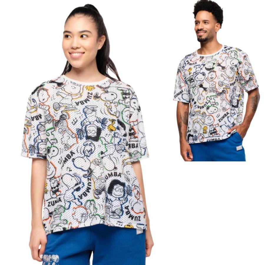 ズンバ ZUMBA X Peanuts スヌーピー メッシュ Tシャツ メンズ ズンバ ZUMBA X Peanuts スヌーピー メッシュ Tシャツ メンズ