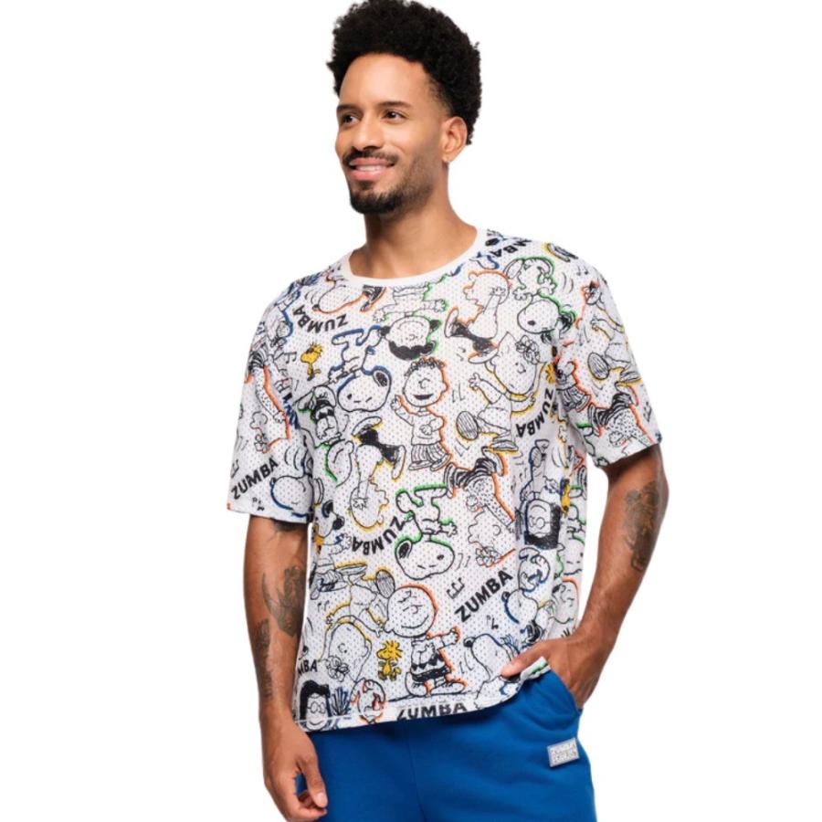 ズンバ ZUMBA X Peanuts スヌーピー メッシュ Tシャツ メンズ ズンバ ZUMBA X Peanuts スヌーピー メッシュ Tシャツ メンズ
