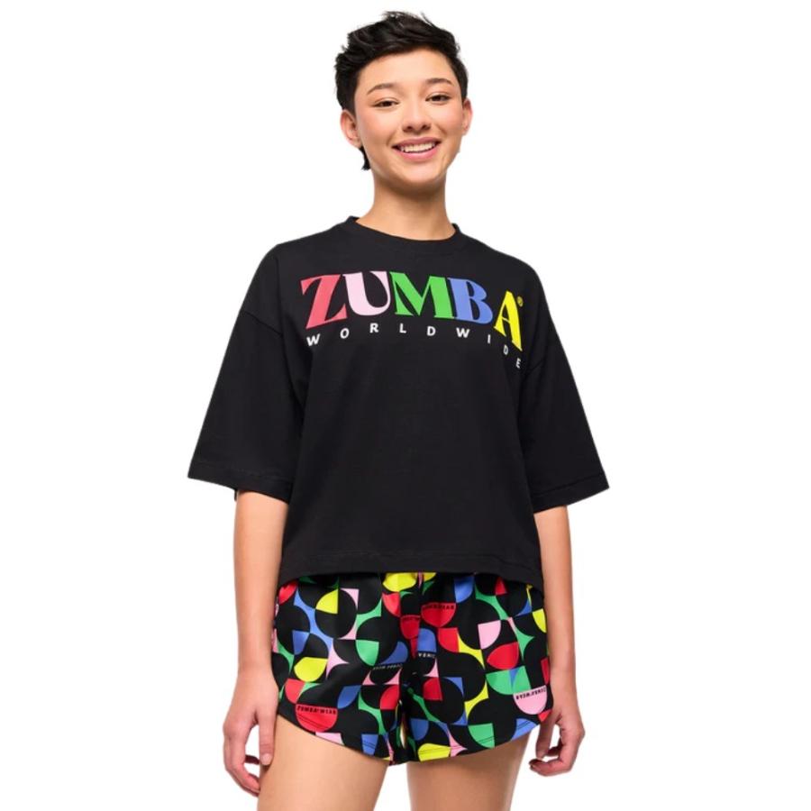 ズンバ（ZUMBA） ZUMBA Haus ロゴ Tシャツ オーバーサイズ ブラック