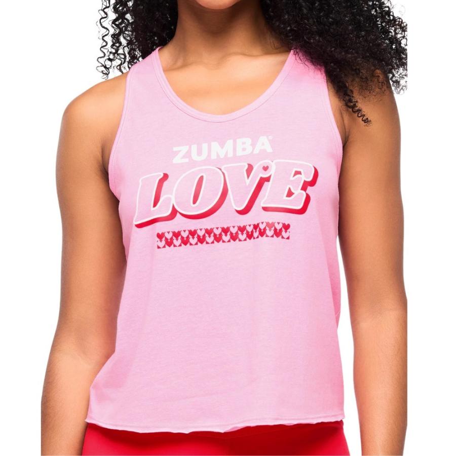 ジャザサイズ　jazzercise ピンク　 LOVE タンクトップ S Pink Basic Jazzercise Tank - JAZZERCISE