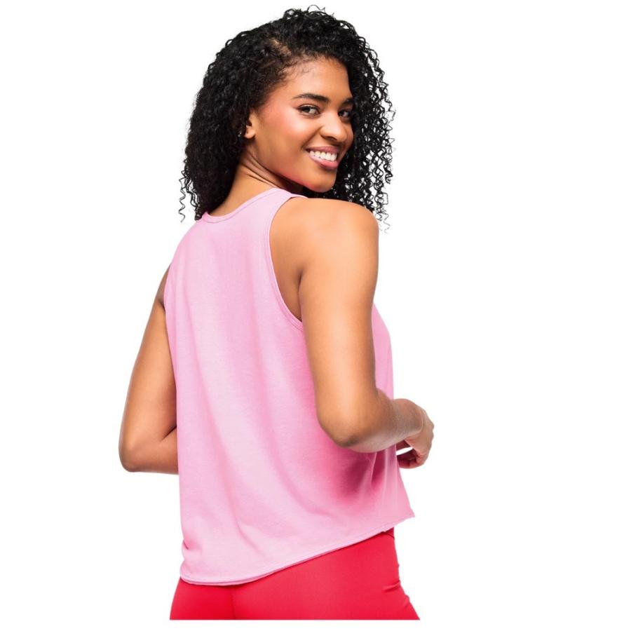 ZUMBA☆ ピンクボトムス☆サイズS ズンバ（ZUMBA） ZUMBA Love ロゴ ルーズ クロップ丈 タンクトップ