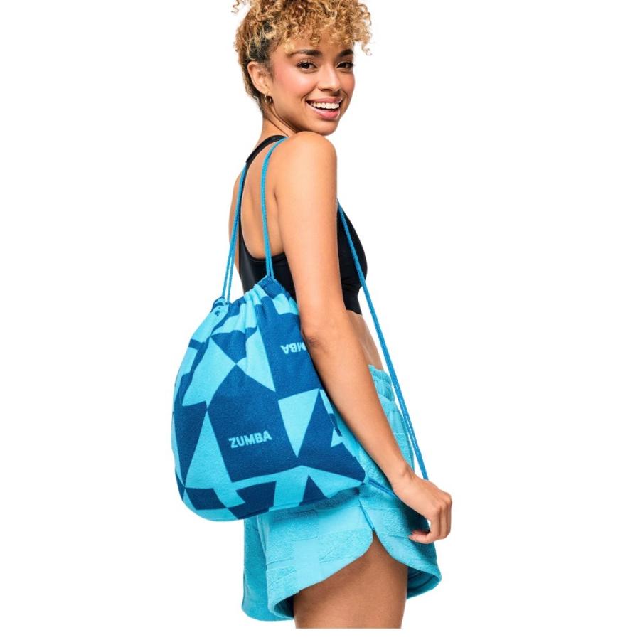 ズンバ（ZUMBA） ロゴ バスタオル パッカブルタオル 巾着バッグ