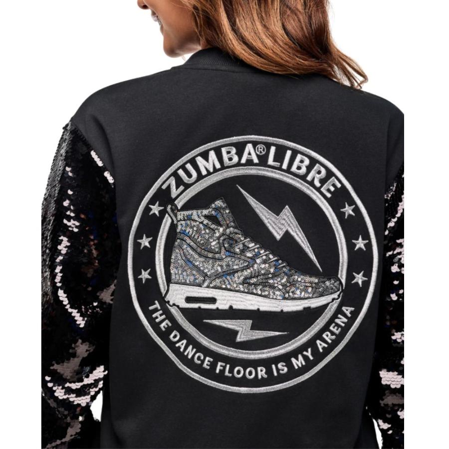 ズンバ ZUMBA ロゴ スパンコール袖 ボンバージャケット ユニ