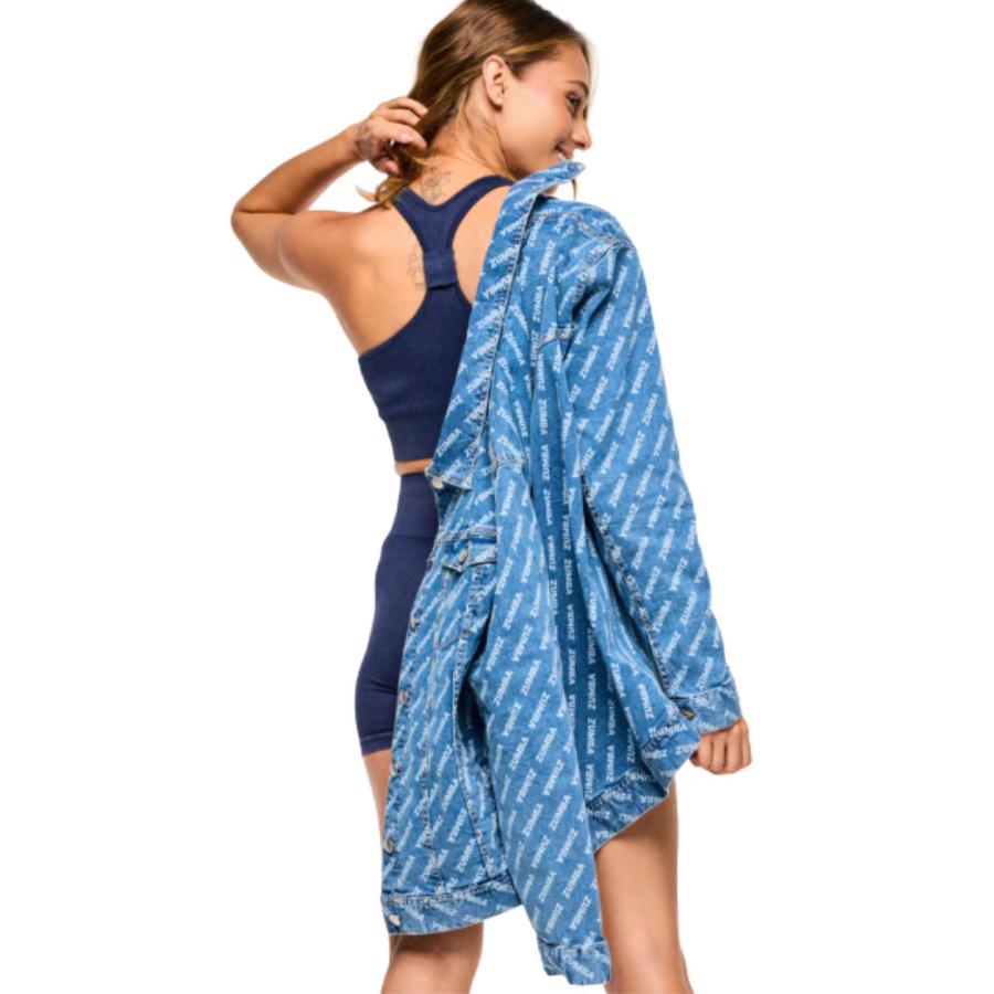 zumba ジャケット ズンバ ZUMBA ロゴ ロング デニム ジャケットユニセックス