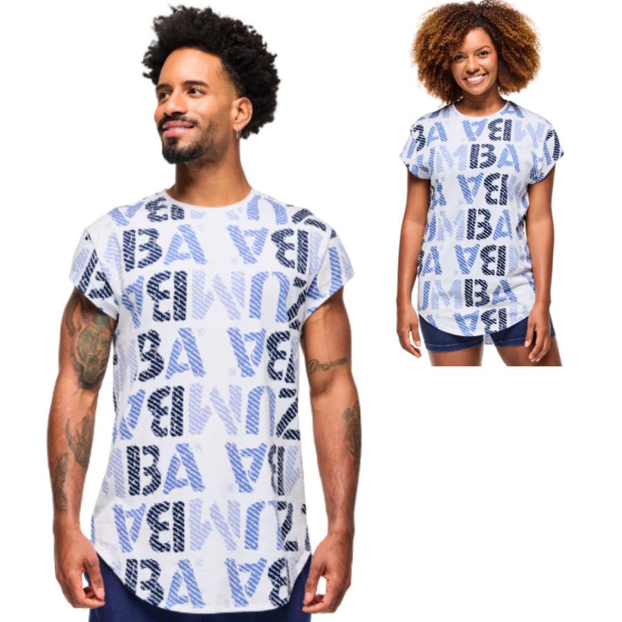 Zumba ズンバ ロゴ クルーネック Tシャツ ユニセックス ズンバ ZUMBA ロゴ クルーネック Tシャツ ユニセックス Blue